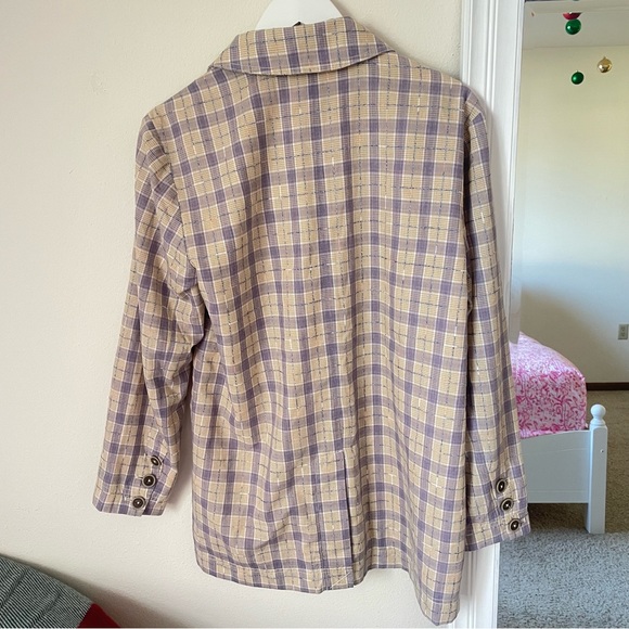 Free People Beckett Plaid Blazer Jacket - Picture 7 of 7